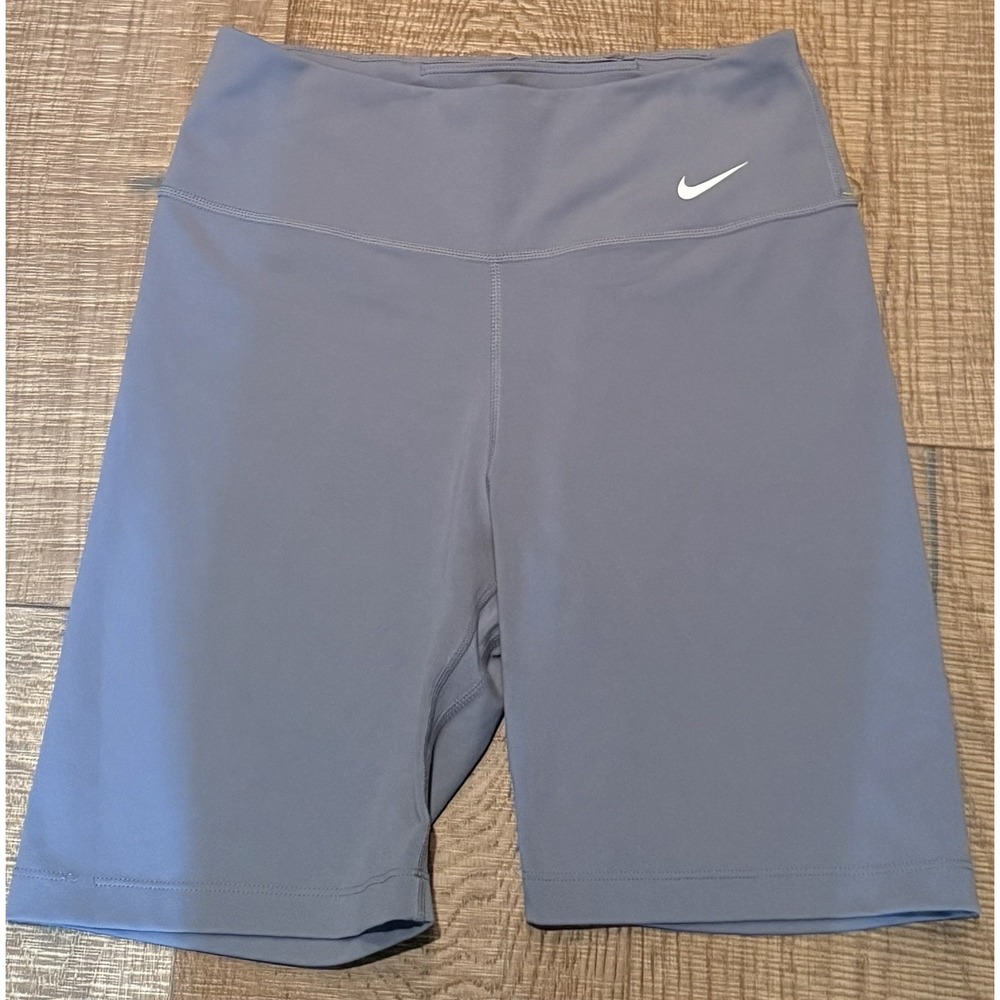 Nike Dri-FIT Women's Biker Shorts Gray Pull On Moisture Wicking Stretch S
